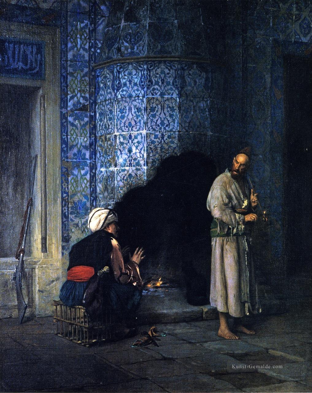 Ein Chat am Kamin griechisch Araber Orientalismus Jean Leon Gerome Ölgemälde